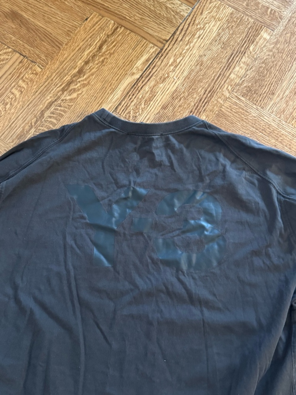 Y-3 Adidas long sleeve grey tshirt